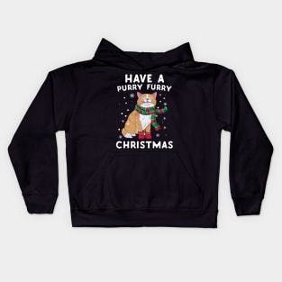 Have A Purry Furry Christmas Cat Kids Hoodie